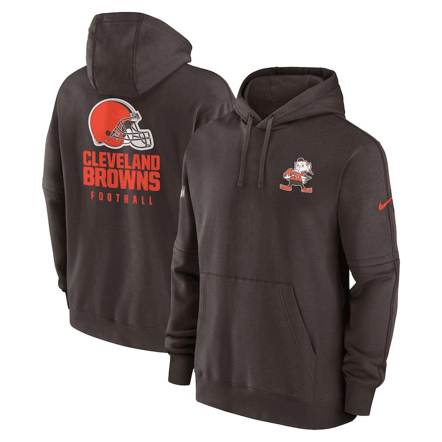 Men 2023 NFL Cleveland Browns brown Sweatshirt style 1